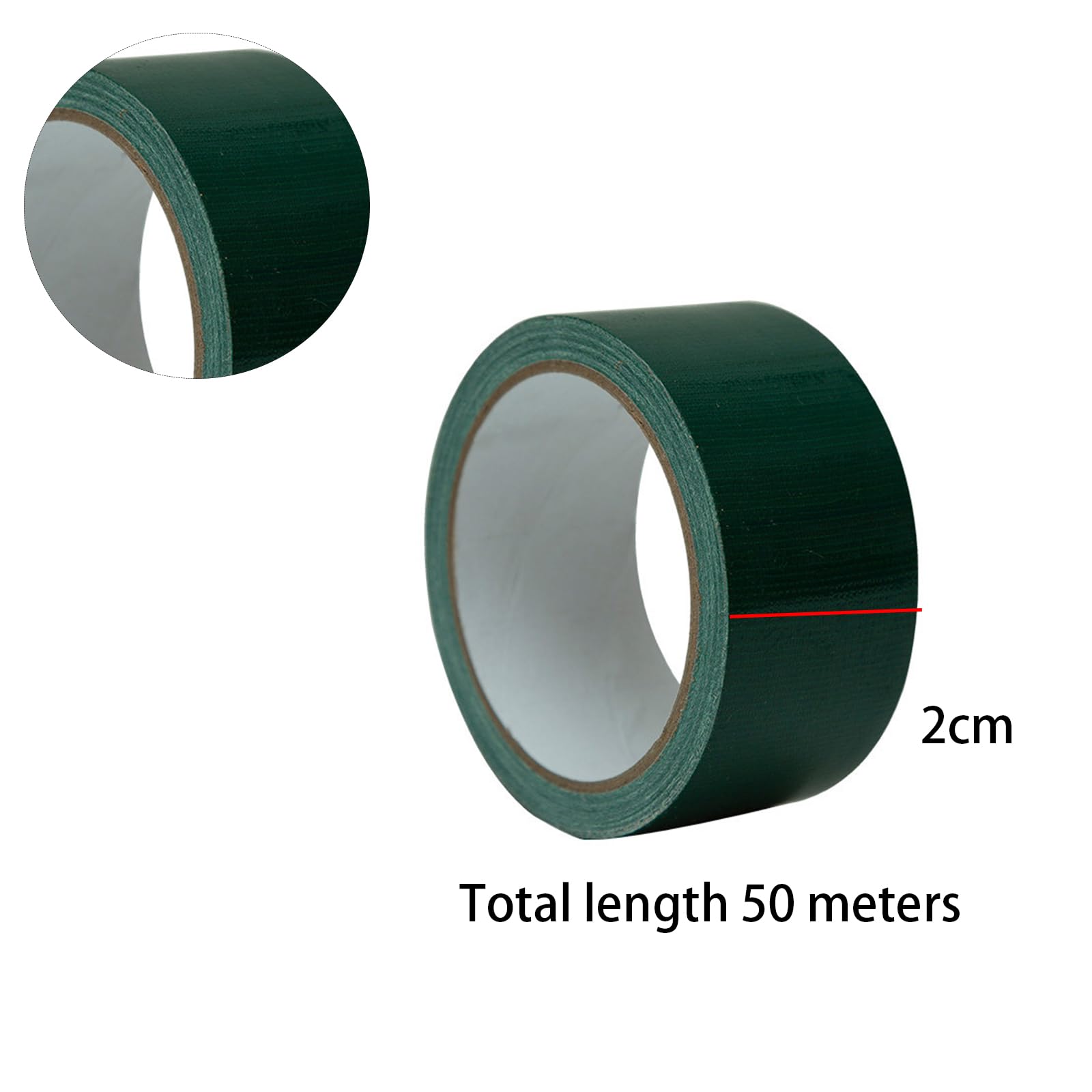 Aoktorkit 50M Green Cloth Bookbinding Repair Tape,2CM Book Binding Tape,Carpet Tape,Waterproof Seal Tape - Image 2