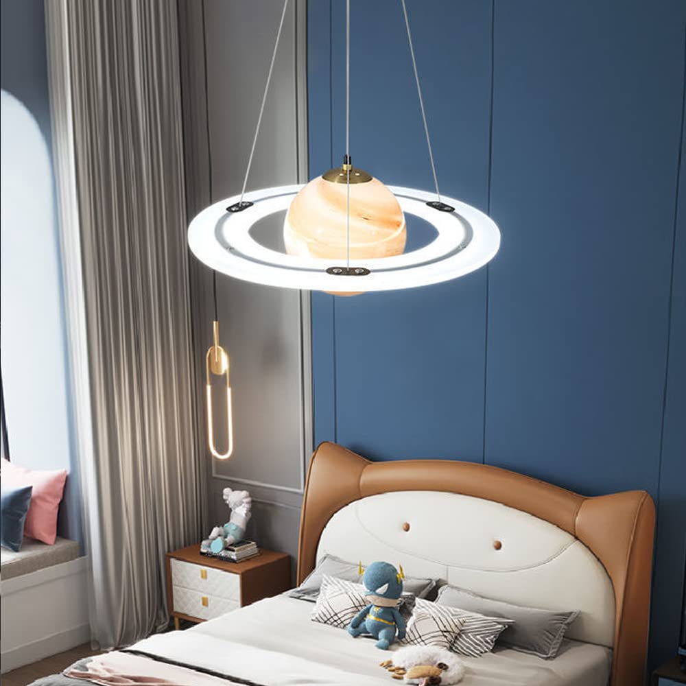 Astronauta moderna lampada a sospensione, dimmerabile creativo LED camera dei bambini pianeta lampadario a sospensione, illuminazione a soffitto vivaio, LED camera dei bambini Lam (3 colori dimmerabil