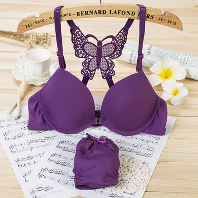 Image of Swenson Breathable Heart Printed Wired Heavily Padded Bra Panty Bridal Lingerie Set for Women with Adjustable and Stretchable Straps