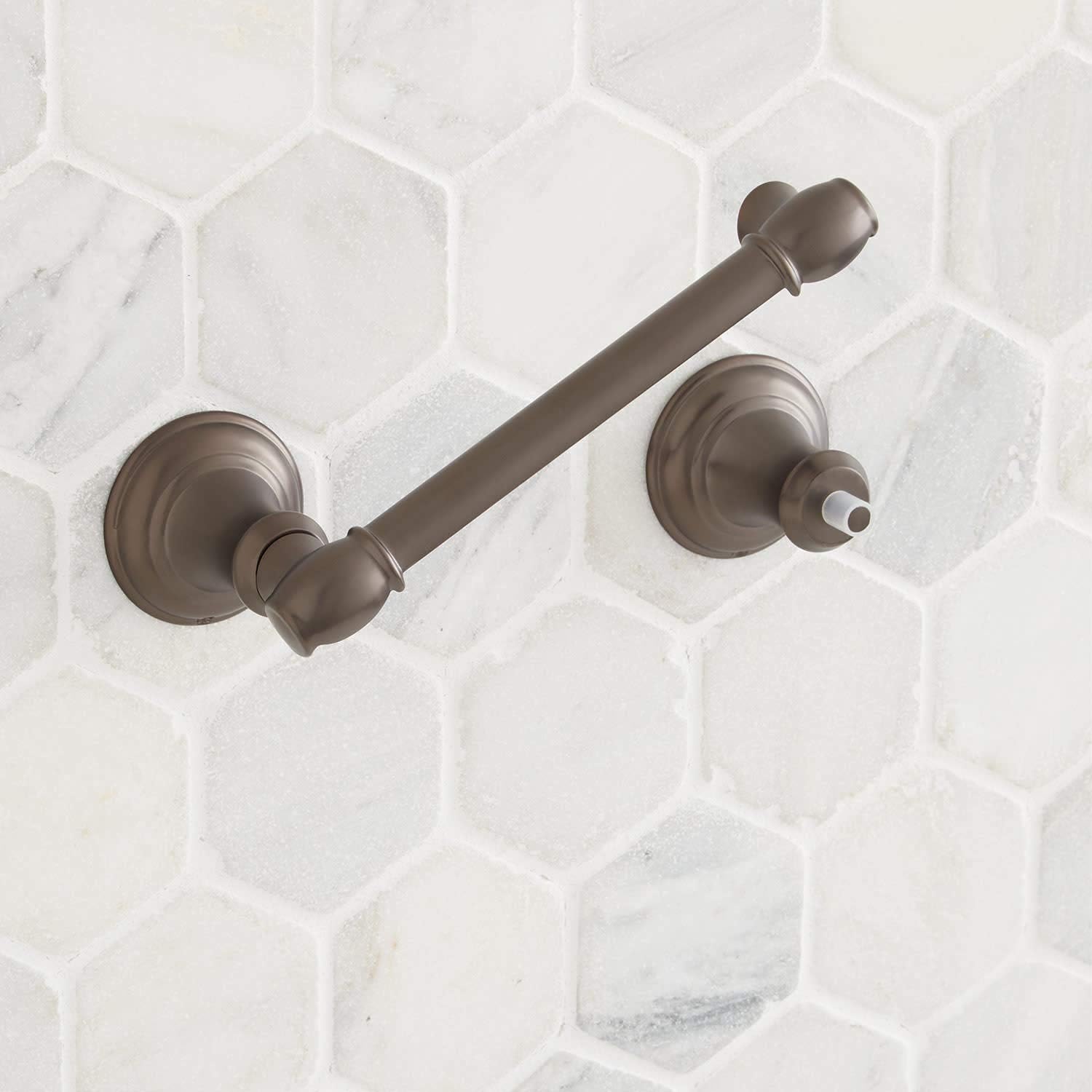 Signature Hardware 446910 Beasley Double Post Toilet Paper Holder