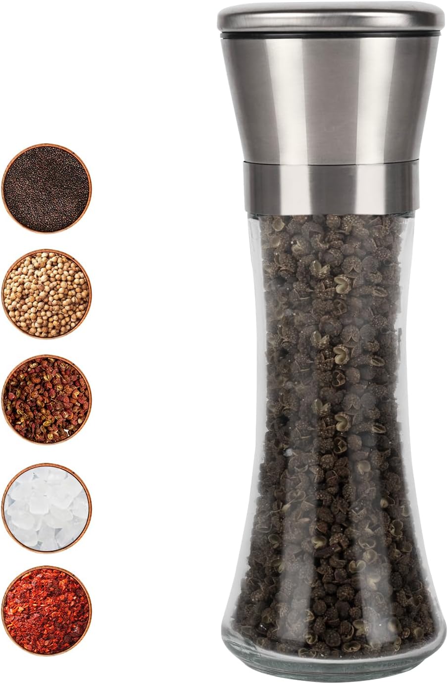 LHS Pepper Grinder Pepper Mill Salt Grinder Refillable