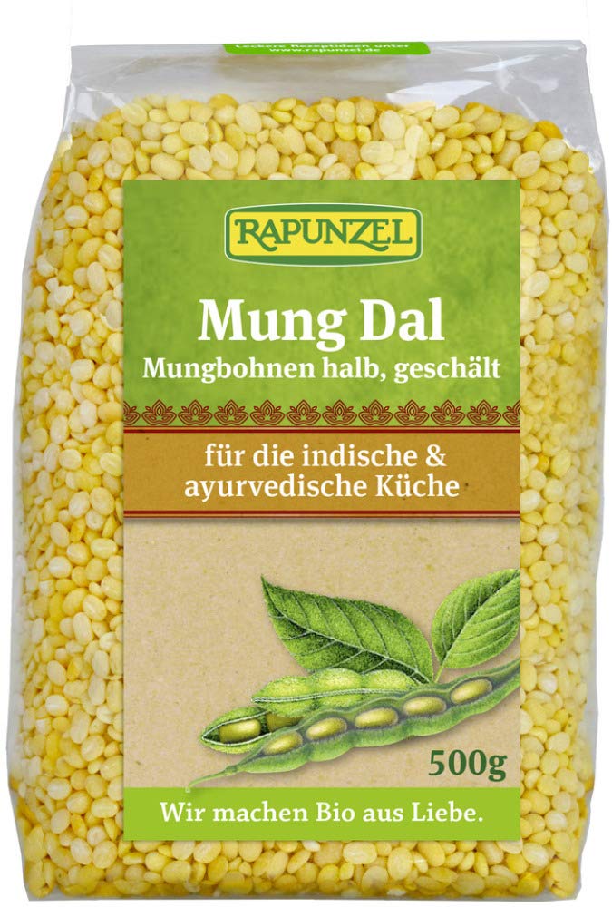Rapunzel Bio Mung Dal, Mungbohnen halb, geschält (6 x 500 gr)
