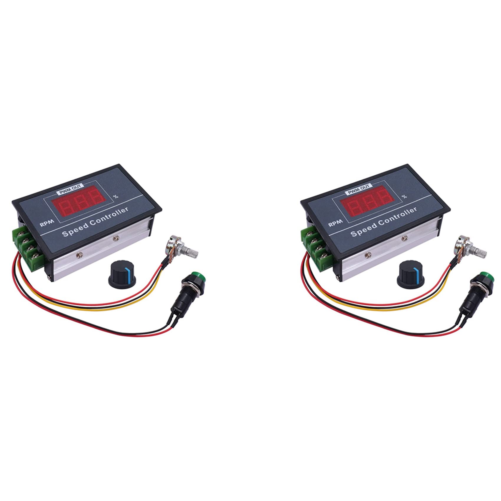 Jnchdghwa As Shown 2X Pwm Dc Motor Speed Controller With Digital Display 30A Pwm Adjustable Speed Stepless Regulator