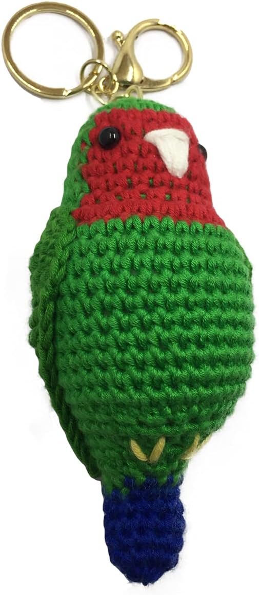 CHEZBABY Handmade Crochet Cute Bag Charm Key Chain Car Keyring Handbag Cute Purse Charm Pendant for Man and Women