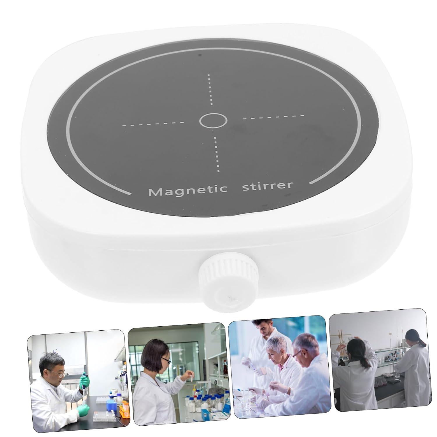 ULTECHNOVO Portable Magnetic Stirrer Small Lightweight Stirring Apparatus for Labs Us Capacity Intuitive Indicator Light for Speed Control for Laboratory Use