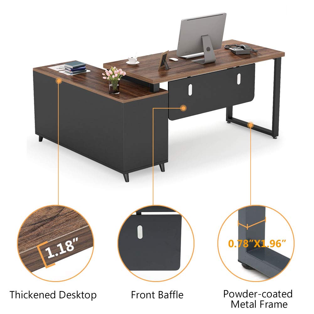 Buy Tribesigns LShaped Computer Desk, 55 Inch Large Executive Office
