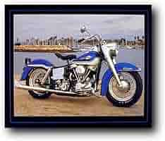 【Harley-Davidson】ハーレー アートフレーム purple-harley-heidi-rounds-oak