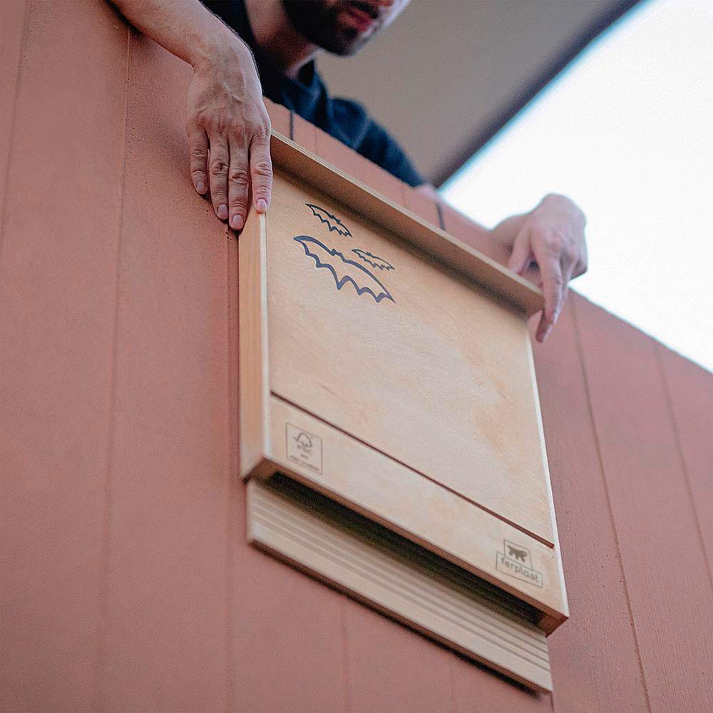 Ferplast Casetta pipistrelli BAT HOUSE Bat box in legno FSC, Protezione anti zanzare e insetti ecologica naturale