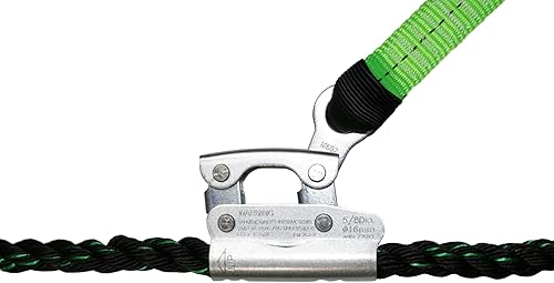 Miniatura 2 de AFP Conjunto de cuerda de vida vertical de 100 pies con ganchos de sujeción de cuerda y amortiguador, protección contra caídas con clasificación