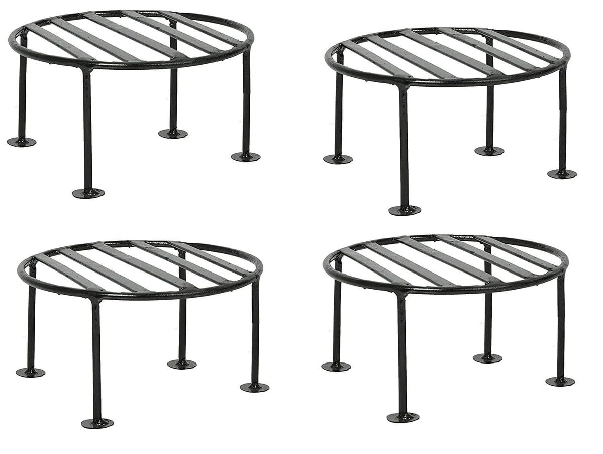 Skafa Indoor Outdoor Wrought Iron Plant Stand, Black Plant Stands for Home, Outdoor, Balcony | Metal Stands for Decorations (ROUND 8 PCS) (B0CX8W7NW6) Amazon Price History, Amazon Price Tracker