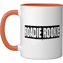 Roadie Rookie road bike road bike road bikes road cyclists Ceramic Mug, Orange/White