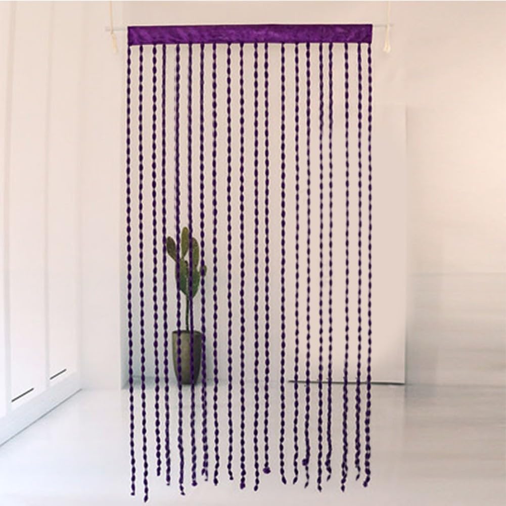 GLOBALHUT Decorative Beaded String Door Curtain Room Divider Panel Privacy Screen, for Doorways Closets Living Room Bedroom Home Decor 100x200cm(black)