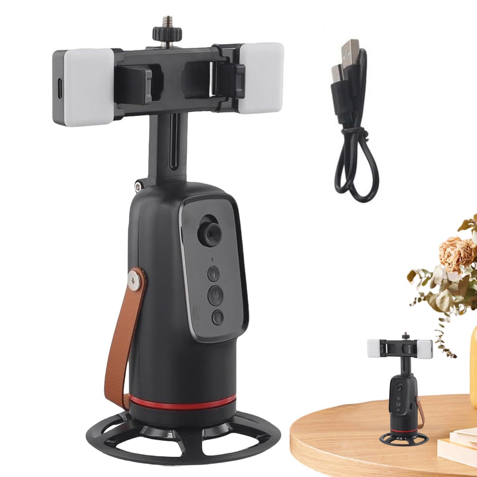 Treppiede d'inseguimento automatico del fronte del supporto automatico di | Treppiede che segue il tuo movimento per lo streaming live selfie Registrazione video Chiamate Fotografia Conferenze Creatori