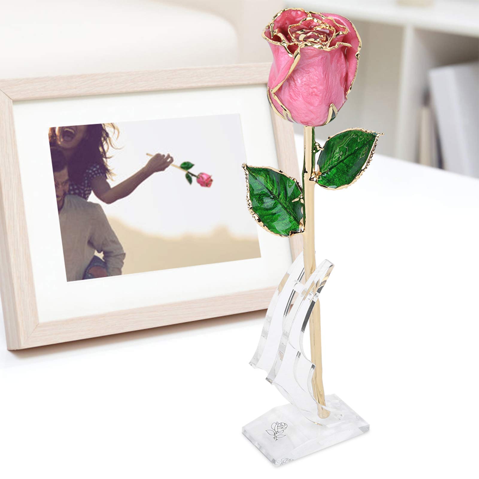 Amazon｜金メッキのバラ、絶妙な技量24Kのバラの花はギフトの