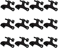 Vista 25 de Paquete de 4 topes de puerta de perno de bisagra negros, tope de puerta de perno de bisagra ajustable de alta resistencia con puntas de tope de goma