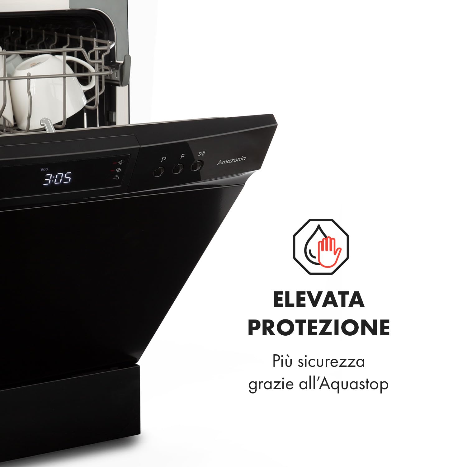 Klarstein Lavastoviglie 8 Coperti, Libera Installazione Silenziosa e Integrata con 8 Programmi di Lavaggio, Mini Piccola e Compatta, Mini per Casa e Ufficio