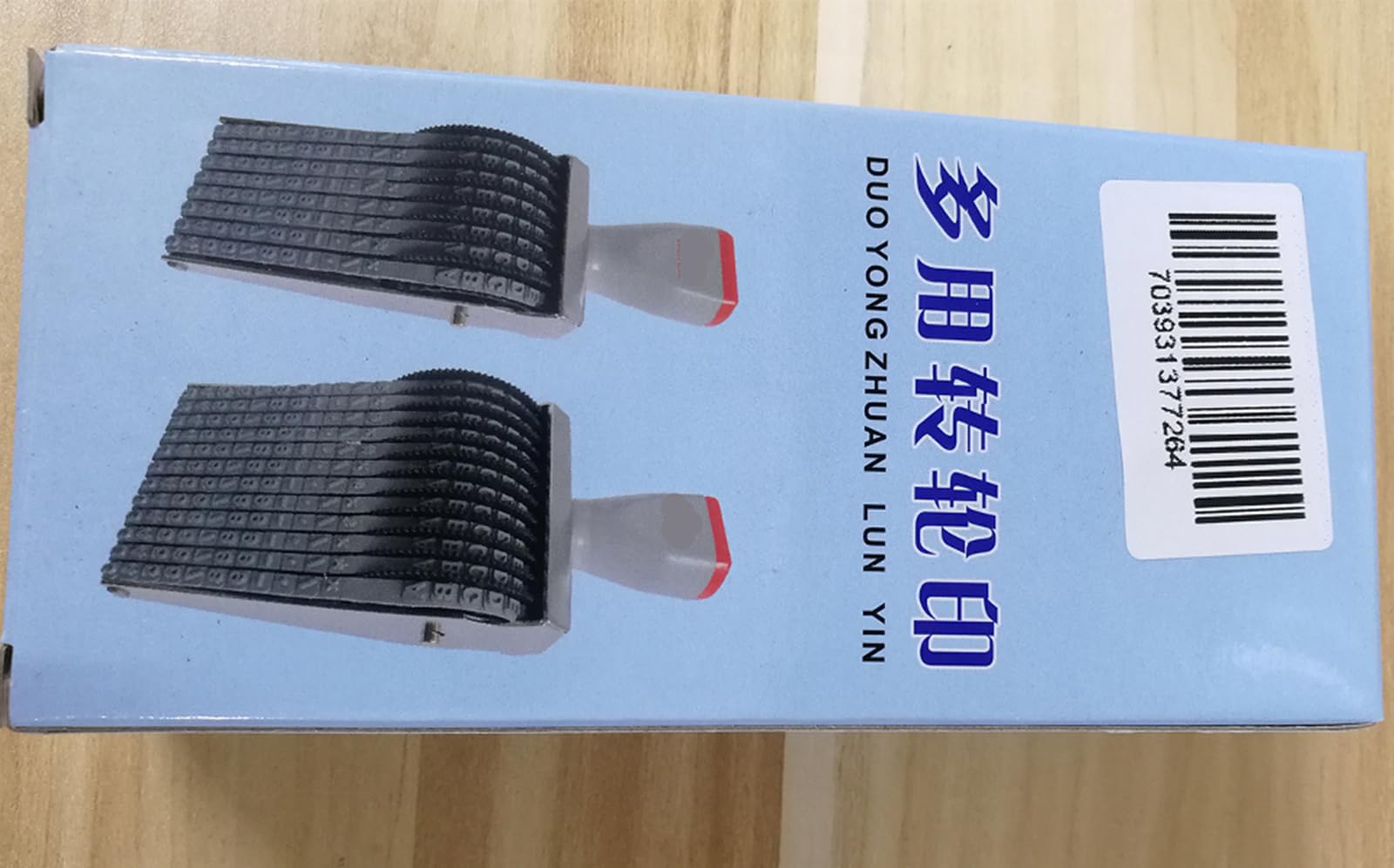 Zeng Rolling Wheel Stamp 3.5 mm 15 Band Gummi Nummerierungsstempel 10 Ziffern 26 Alphabet einstellbarer Datums Abdruckgröße 62 x 3.5 mm