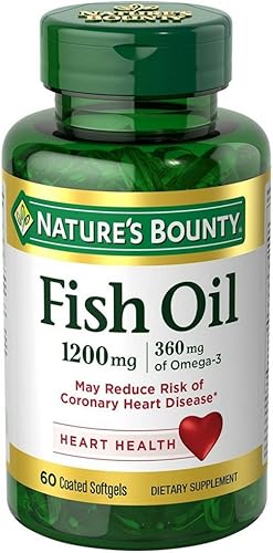 Nature's Bounty Aceite de pescado, 1200 mg, cápsulas blandas, 60 ea (paquete de 4)