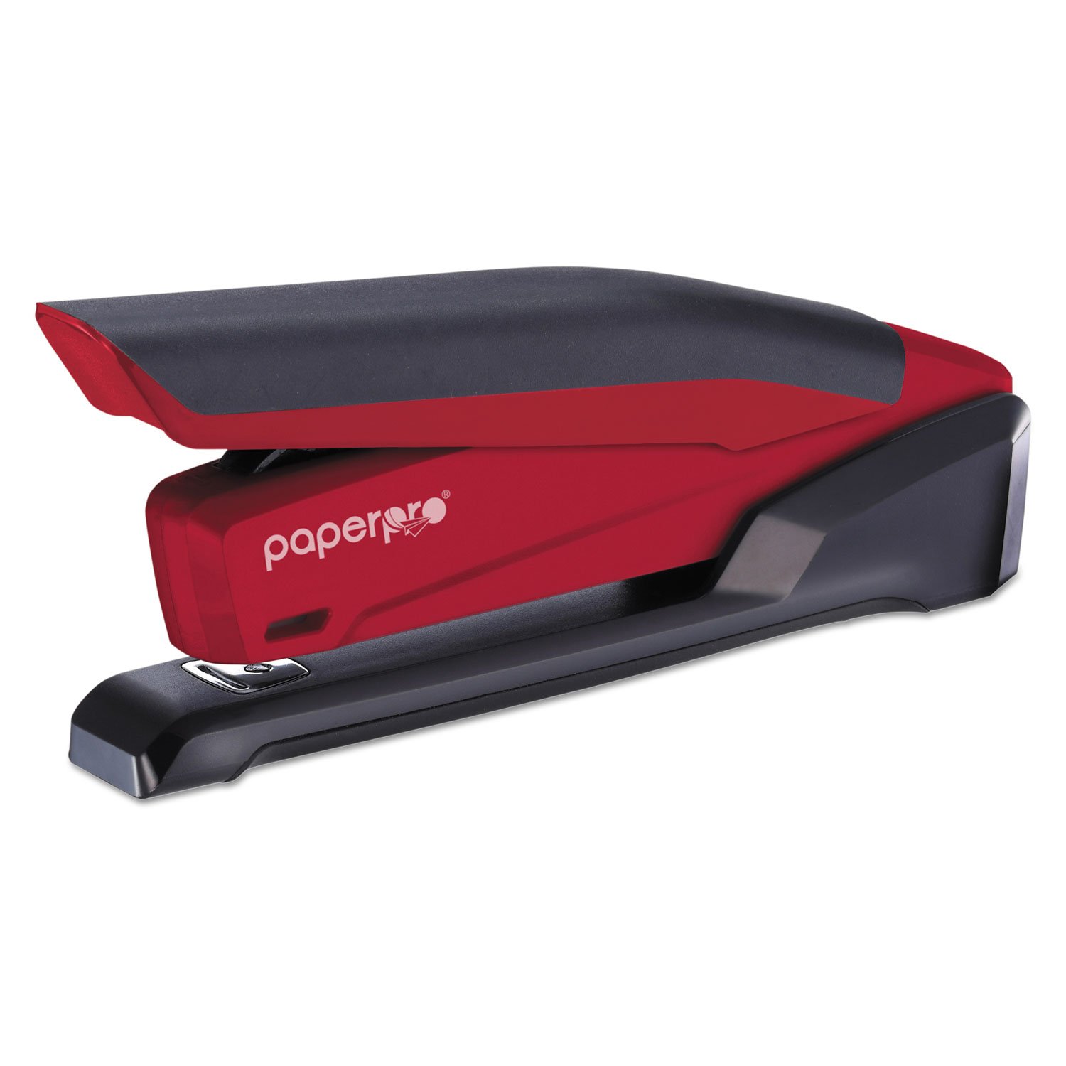 PaperProTranslucent Desktop Stapler, Translucent Red