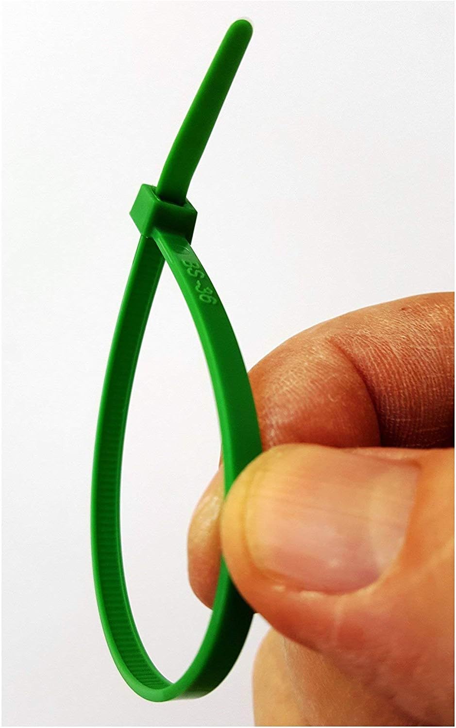 Cable Ties. Standard Duty 7.6 Inch Premium Nylon Wire Management Zip-Ties. 50 LB Tensile Strength USA Strong Cable Ties (100 Pack, Green)