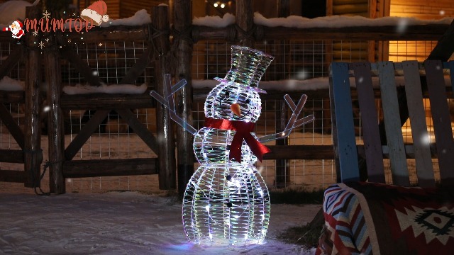 Amazon.com: MUMTOP Outdoor Snowman Lighted, Iridescent Light Up