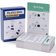 Pilates Ring Workout Cards - Magic Circle Pilates Flashcards - Quick Reference Guide for Pilates Exercises - Yoga Pilates Essentials Kit Fitness Circle Flash Cards - 53 Cards | 2.75 x 3.9