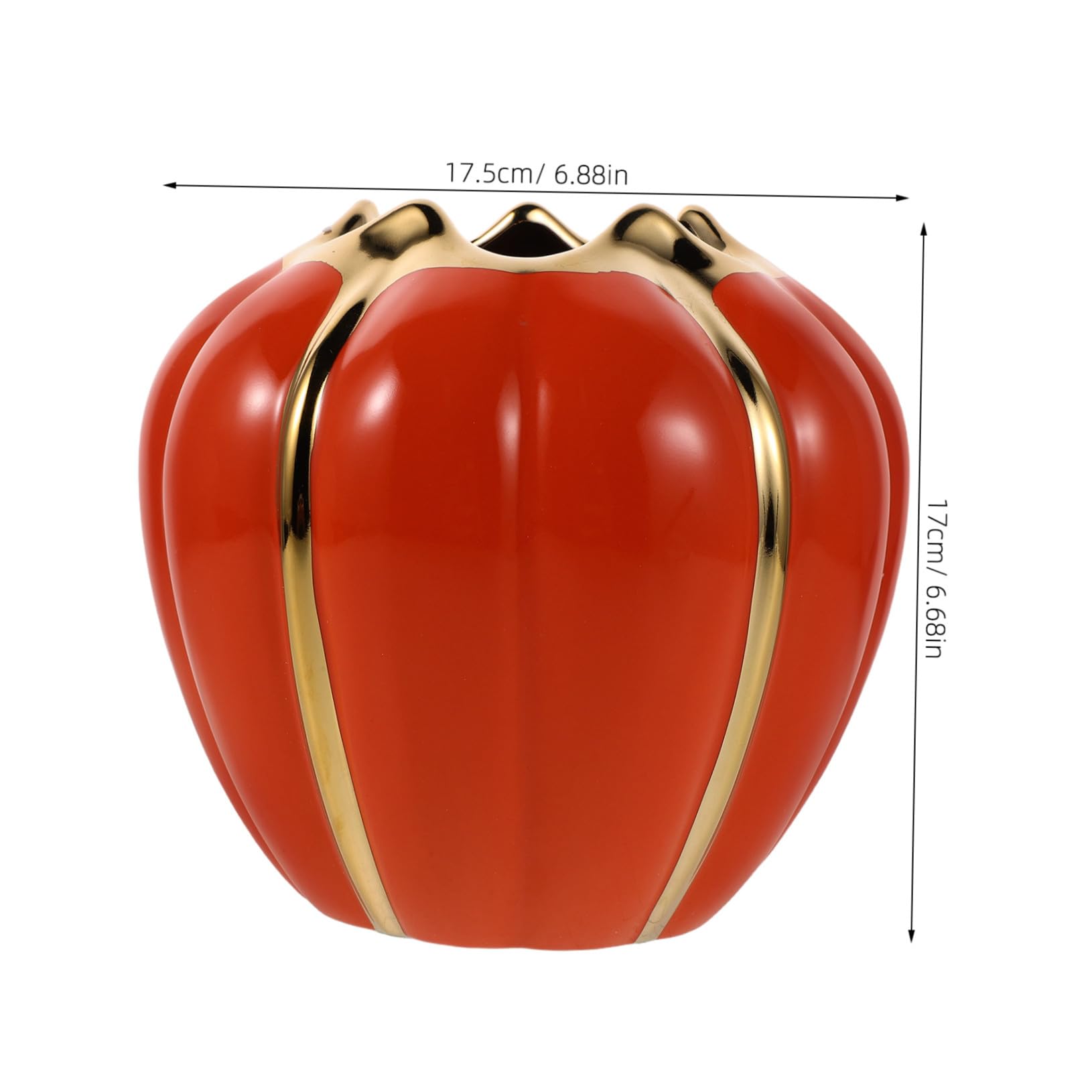 Pomarańczowe Wiadro Dyni Słoik Ceramiczny Kosz Do Przechowywania Dyni Wystrój Ceramiczny Orange