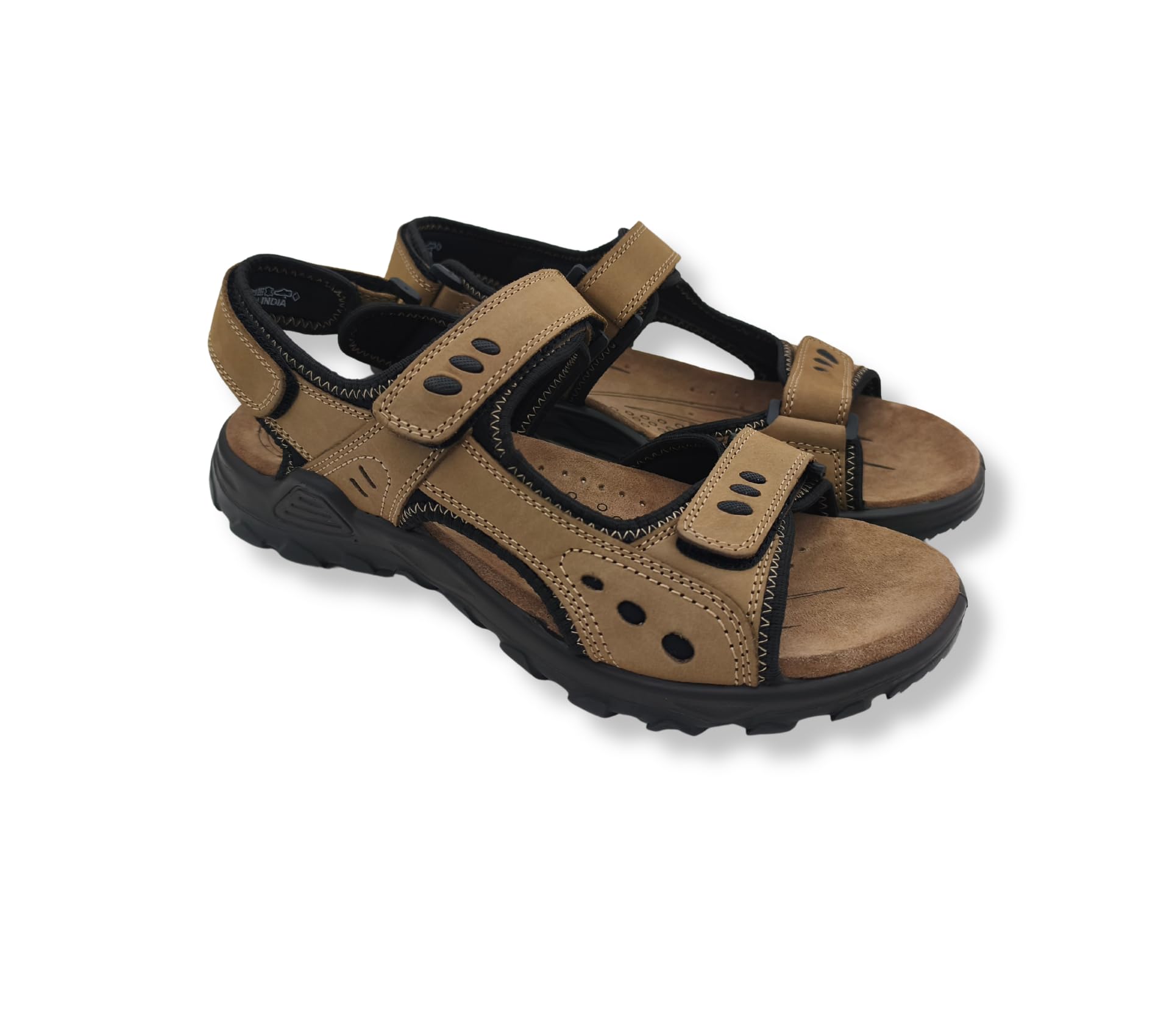 Sandali Estivi Uomo Trekking, Scarpe Estive Mare, Montagna e Spiaggia, Sandalo in Pelle con Strappo, Produzione Artigianale