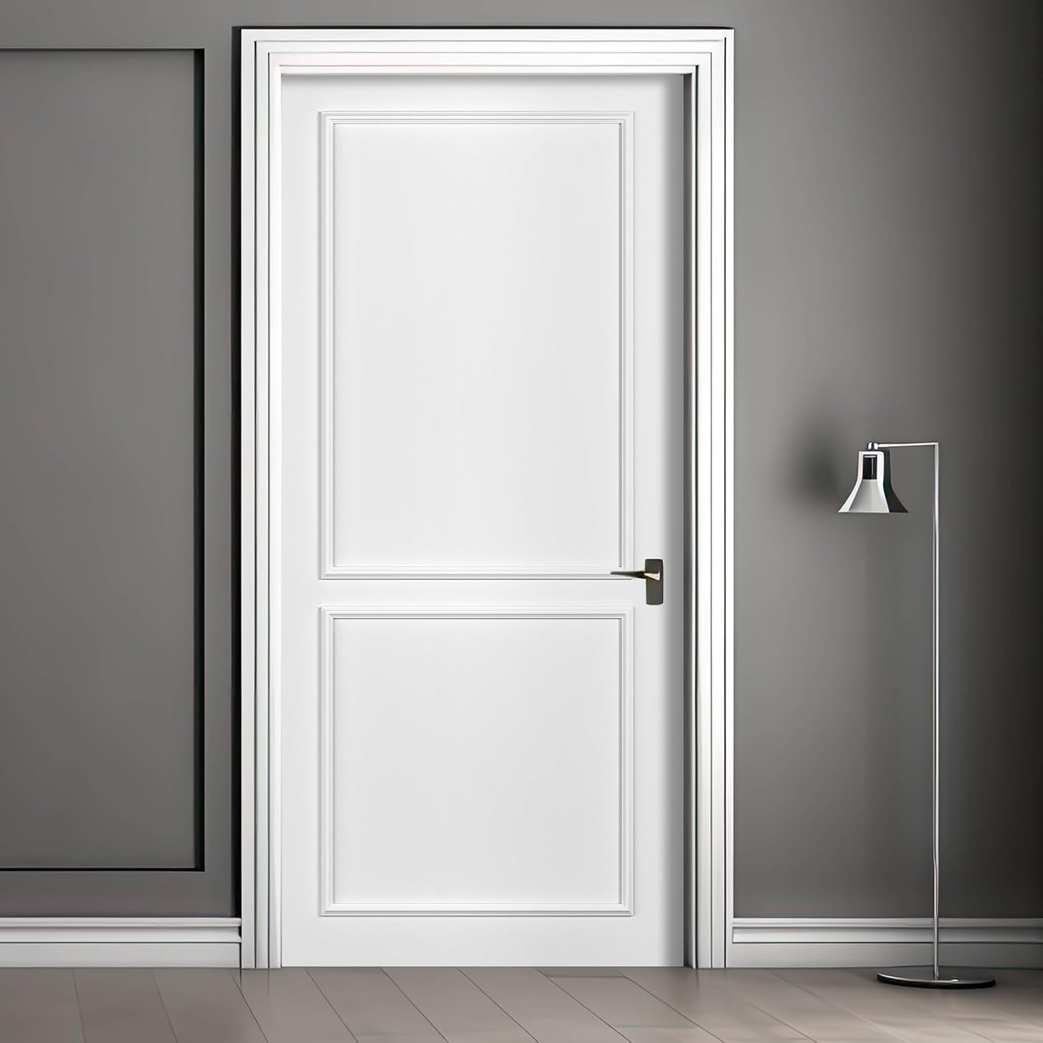 1 Set Peel and Stick Door Moulding Trim Kit Premade Wall Moulding Panels Flexible Self Adhesive 3D Wainscoting Panels for Mirror Window Frame Decor (Top 24"x36" and Bottom 24"x24") Top 24"x36" and Bottom 24"x24" 1