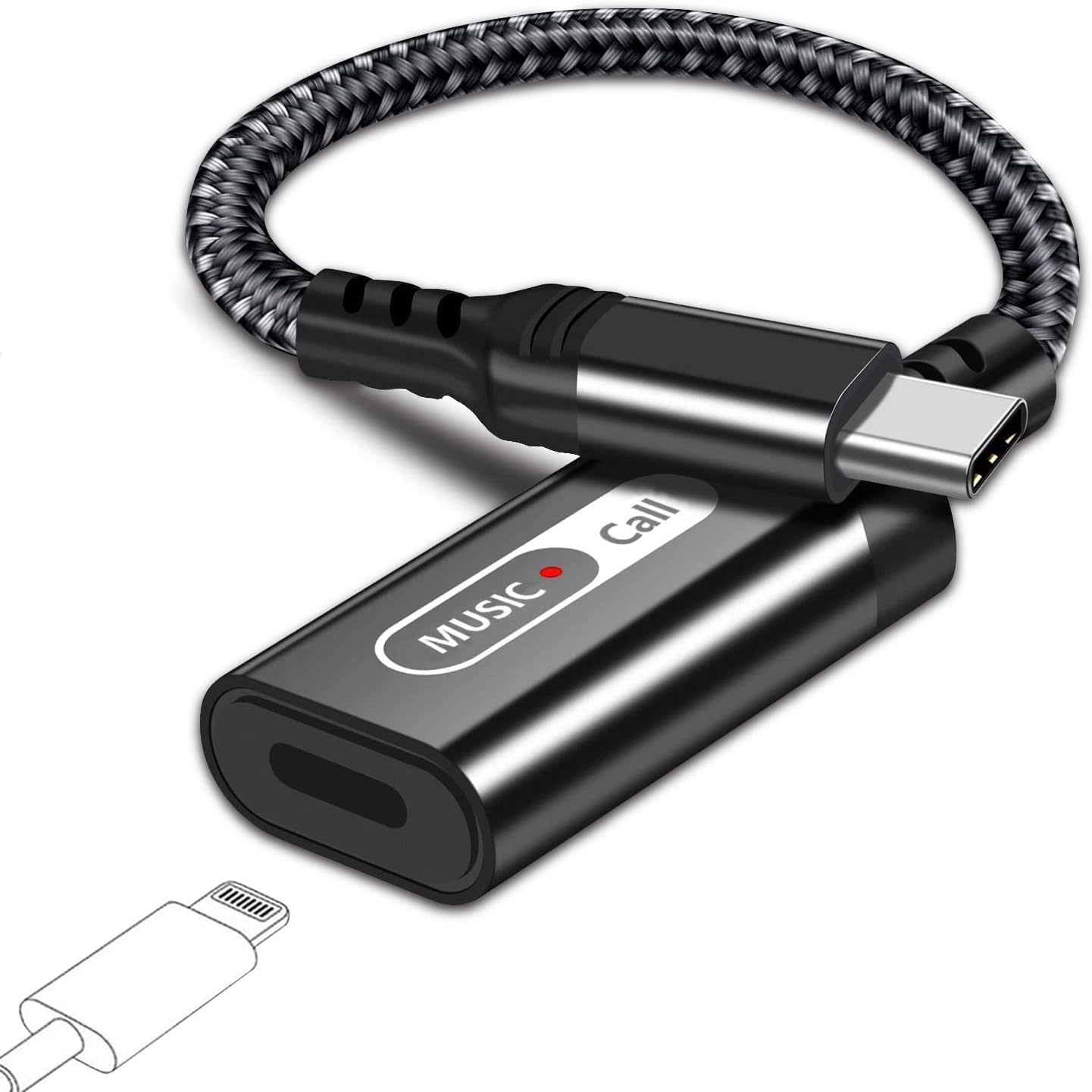 LecLooc USB C to Lightning Audio Adapter Cable