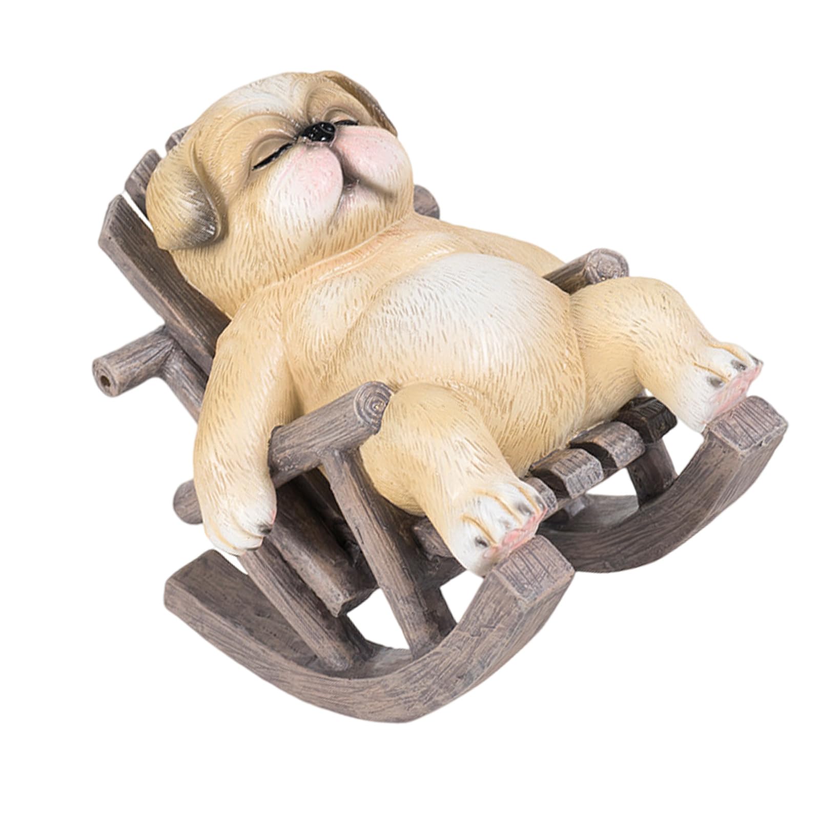 Ijksbehjf A Resins Rocking Chair Cats Dog Figurine Cartoon Nimal Miniature Statue For Home Tabletop Nd Shelves Decoration Miniature Rocking Chair Cats Figure