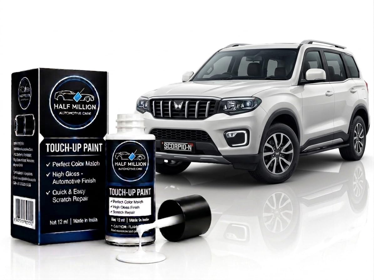 HALF MILLION® Pure White Car Touch Up Paint | Scratch Repair Paint for Cars | Quick Dry Touch-Up Solution for Paint Chips, Scratches & Minor Surface Damage | Easy DIY Application (For all solid white cars)-image-11
