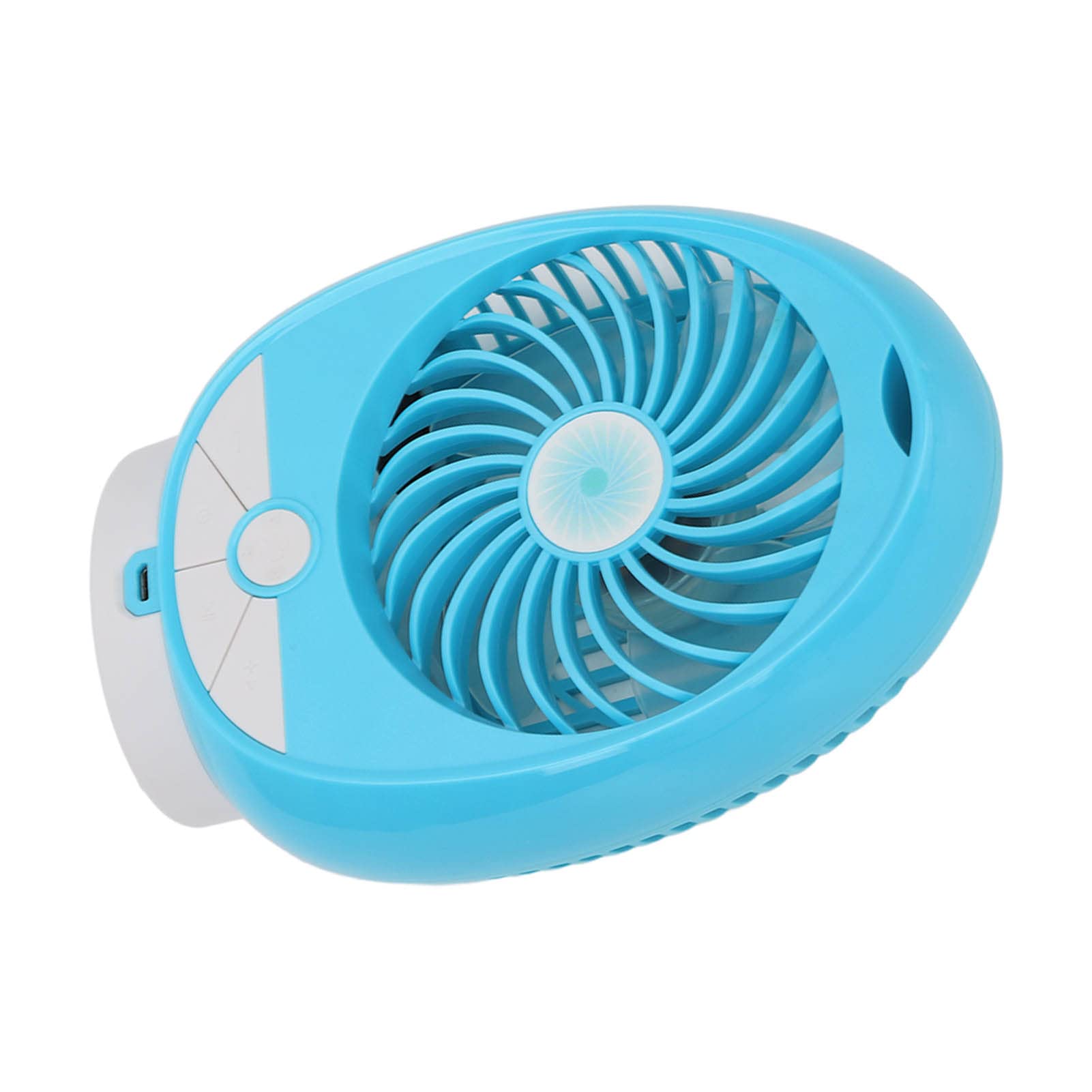 Mini wentylator muzyczny, wentylator, USB 3-biegowy przenośny niebieski wentylator biurkowy o wysokiej prędkości obrotowej do biura na kemping