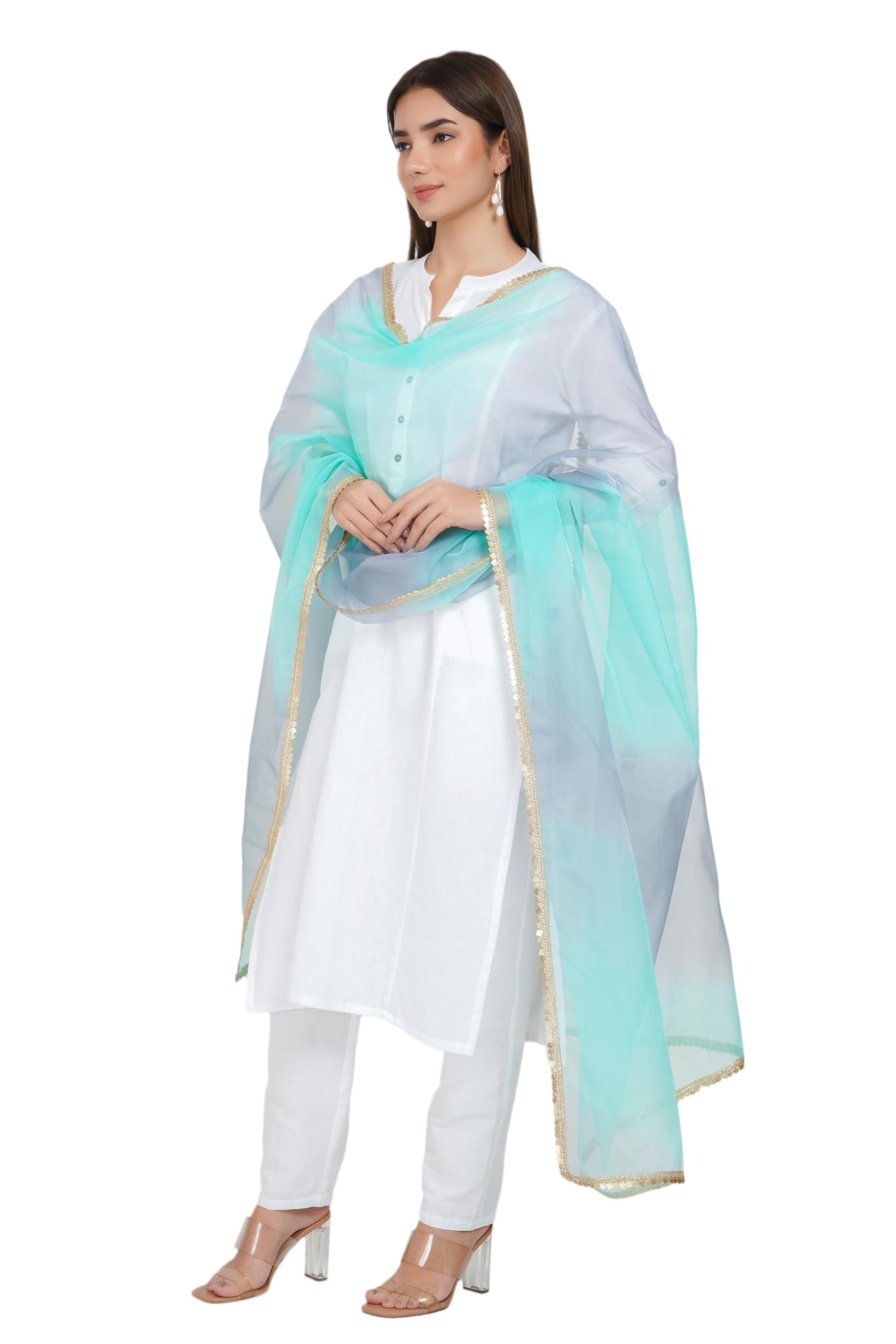 faith visit Women's Tie Dye Organza Dupatta-picture-34