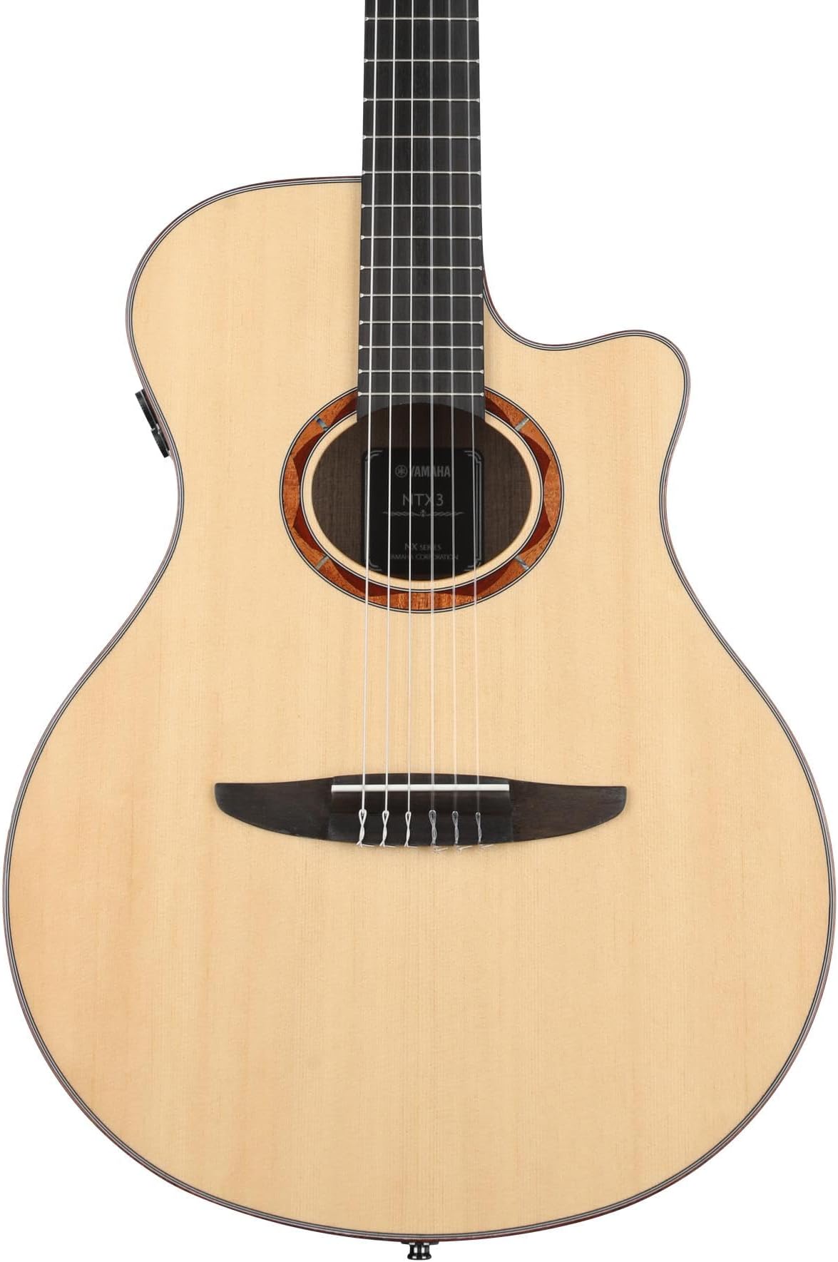 Yamaha NTX3 NT Cutaway Acoustic-Electric Nylon-String Classical Guitar With Reinforced Carrying Bag, Natural