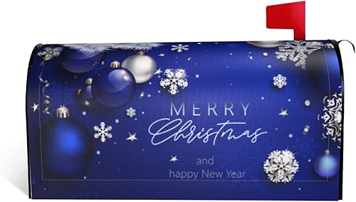 Fundas magnéticas para buzón de Navidad, diseño de ramas de abeto, copos de nieve, tamaño estándar, 21 x 18 pulgadas, decoración del hogar