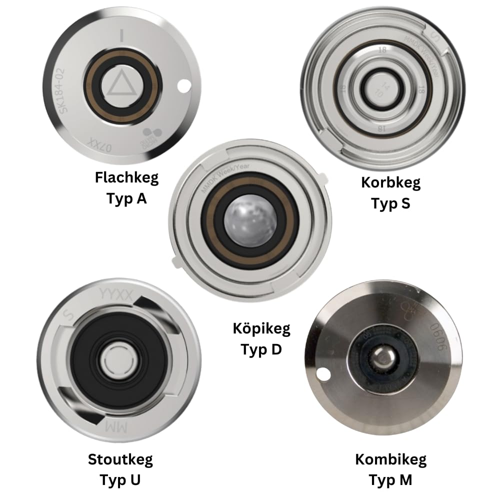 Reinigungsbehälter aus Edelstahl 10l mit Flachfitting (A) z.B. für Bit, Krombacher