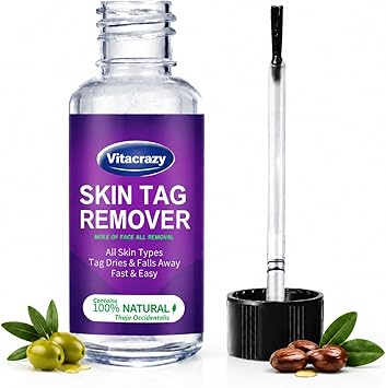 Skin Tag Removal Kit, Skin Tag Remover for Face and Body, Fast Acting Wart Remover Liquid, Painless Home Treatment, Gentle Alternative to Freeze Off Methods, 30ml Pack of 1