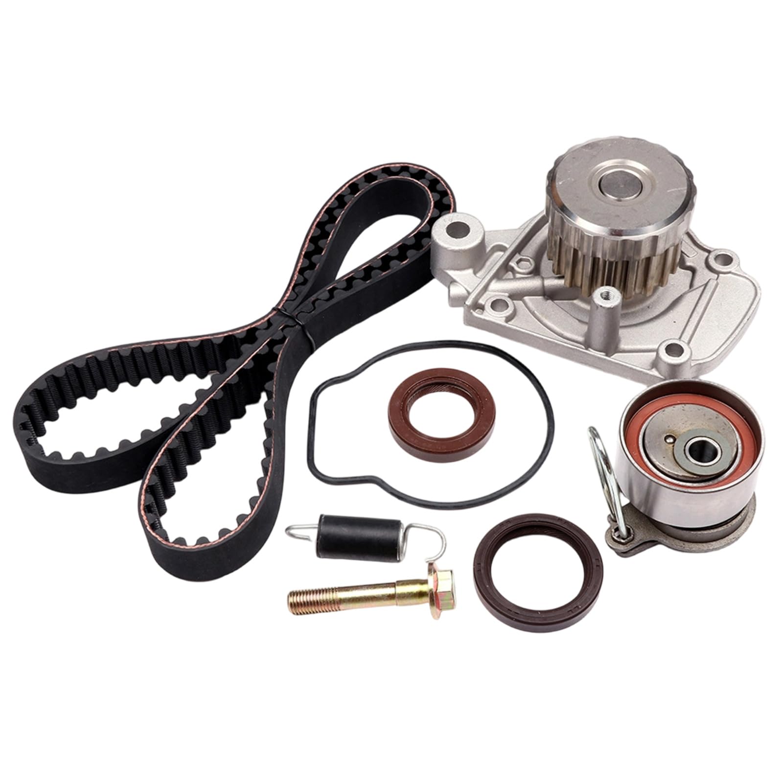 1.7L L4 SOHC Timing Belt Kit w/Water Pump Fit for 2001 2002 2003 2004 2005 for Honda for Civic for Acura for EL Replace Engine Timing Belt Kit OEM - TS26312 TBK220WP ITM312