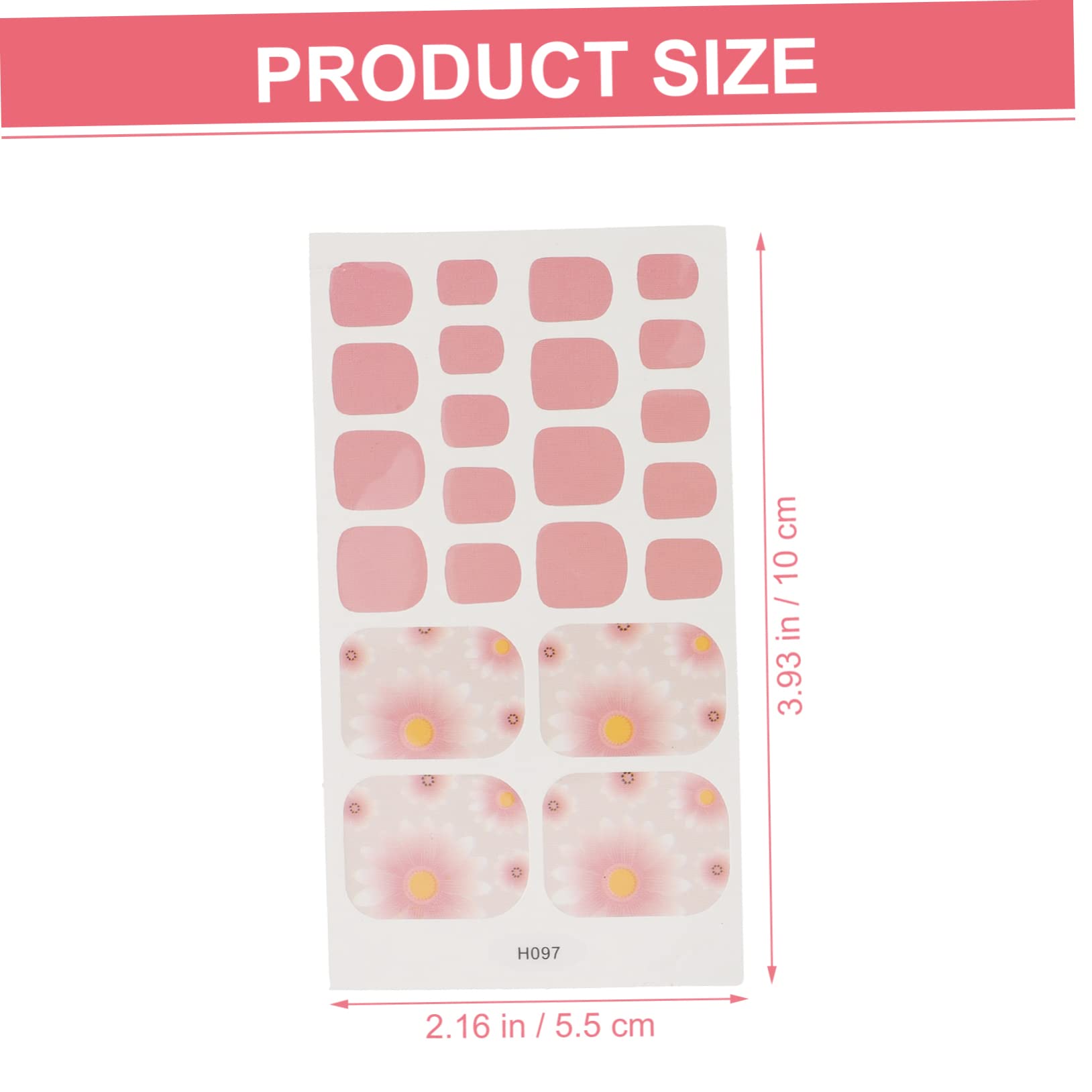 minkissy 4 Set Di Decorazioni Per Unghie Dei Piedi Adesivi Per Unghie Autoadesivi Decorazioni Per Unghie Dei Piedi 6 Fogli * 4
