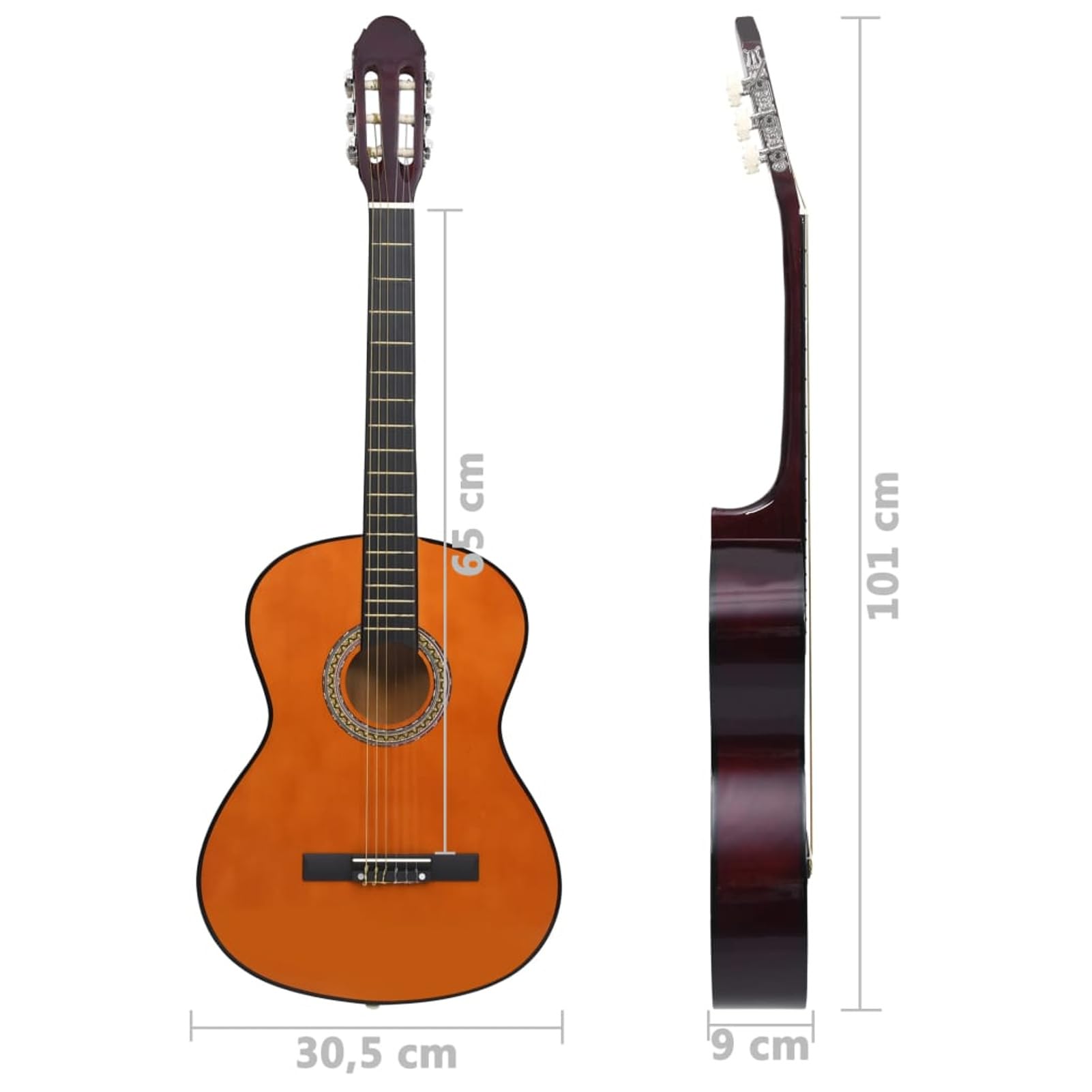 Chitarra Classica per Principianti Nera 4/4 39" in Tiglio,Arte e Svago,Hobby e Arti Creative,Strumenti Musicali,Strumenti a Corda,Chitarre-70112
