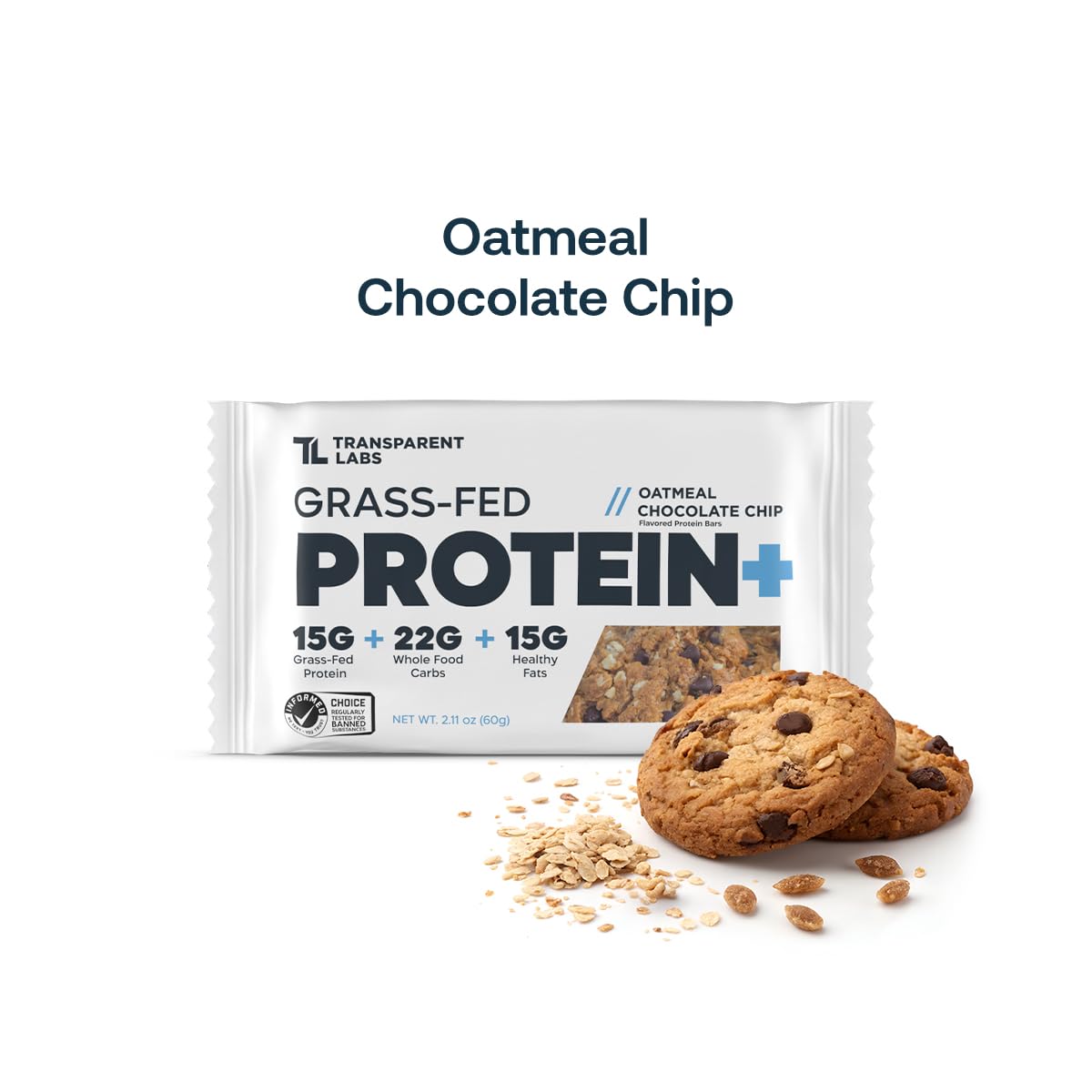 Transparent Labs Protein+ Bars - Oatmeal Chocolate Chip, 12 Bars — Amazon image 6