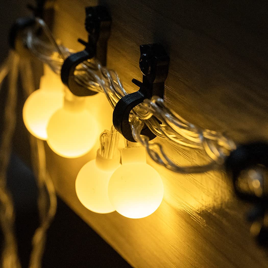 30 Pack String Light Hooks - Heavy Duty Outdoor Light Hangers With Storage Box For Christmas & Fairy Lights