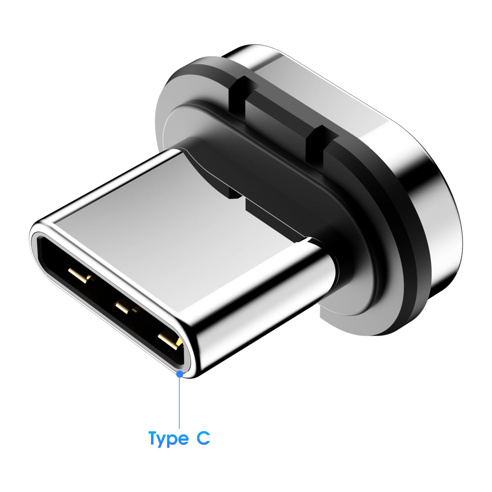 24pins Magnetic USB C Connector Tips Head (3 Pack) Compatible for Most Type C Magnet Adapter Phone Pad Tablet Devices