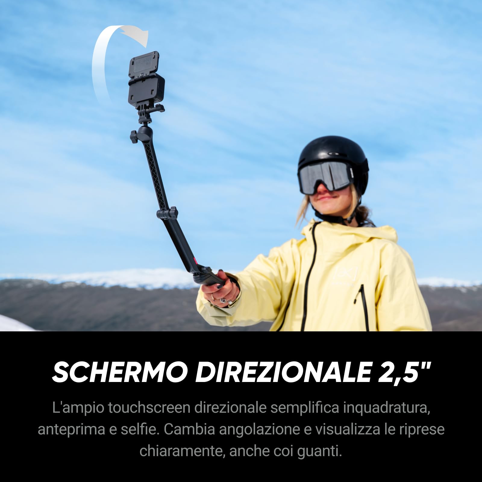 Insta360 Ace Pro 2 Pack Sci - Action Cam Impermeabile in 8K co-ingegnerizzata con Leica, sensore 1/1.3", doppio chip IA, superba in bassa luce, audio superiore.
