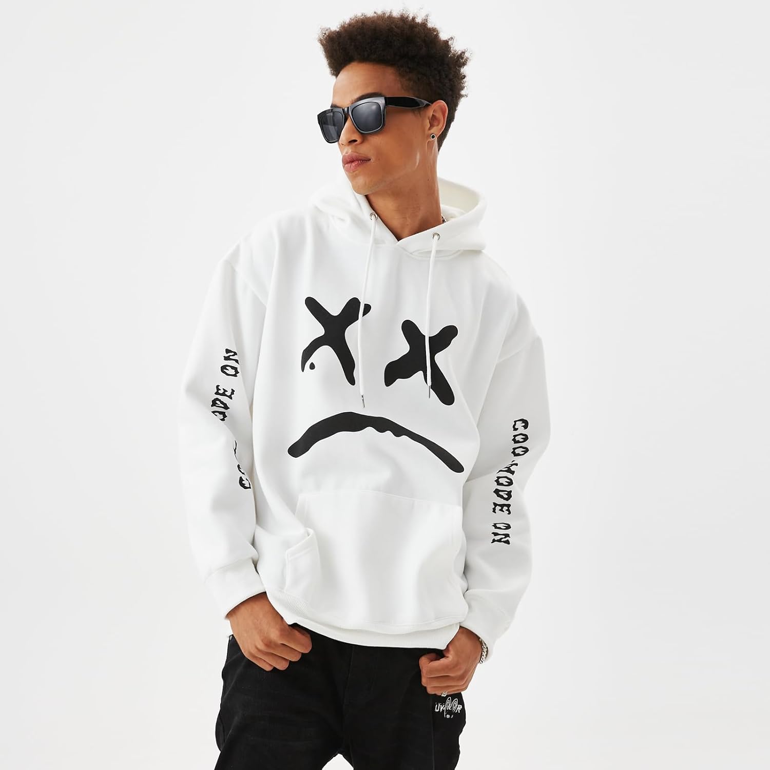 Men's Fleece Pullover Hoodie Sweatshirts Cotton Graphic Casual Streetwear - Image 2