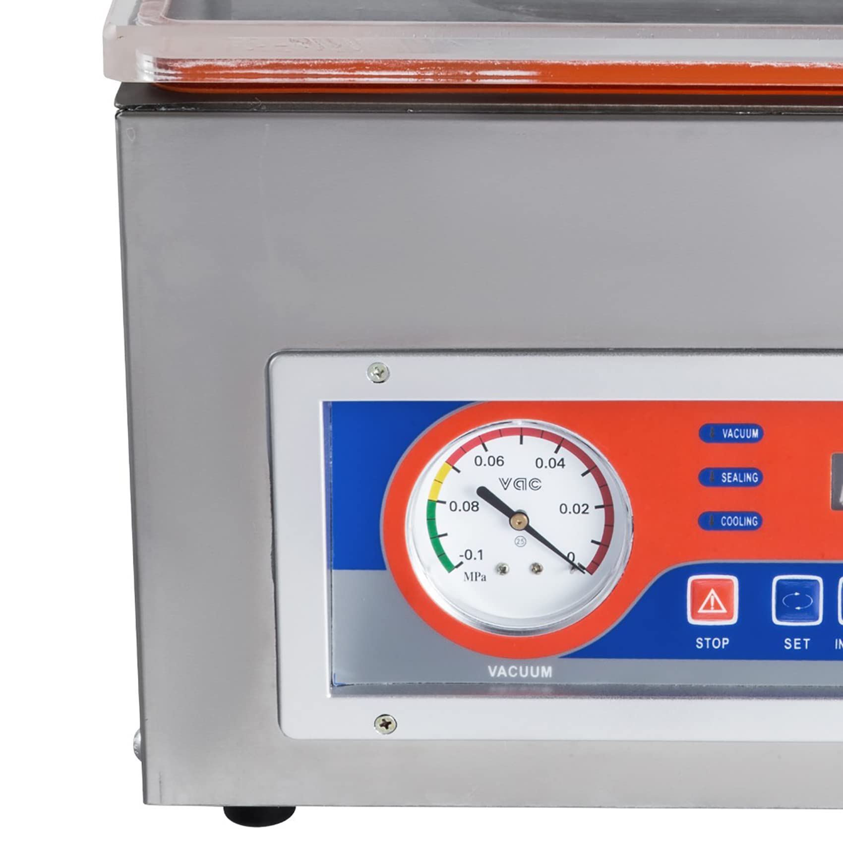Máquina selladora al vacío de acero inoxidable de 120 W, ahorradora de alimentos para uso doméstico y comercial, sellador compacto de embalaje de escritorio para preservar la frescura