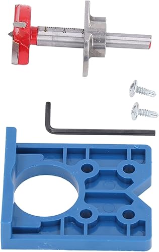 Taladro de bisagra, juego de herramientas de perforación ocultas de 1.378 in, muebles de madera para puerta, ventana, carpintería