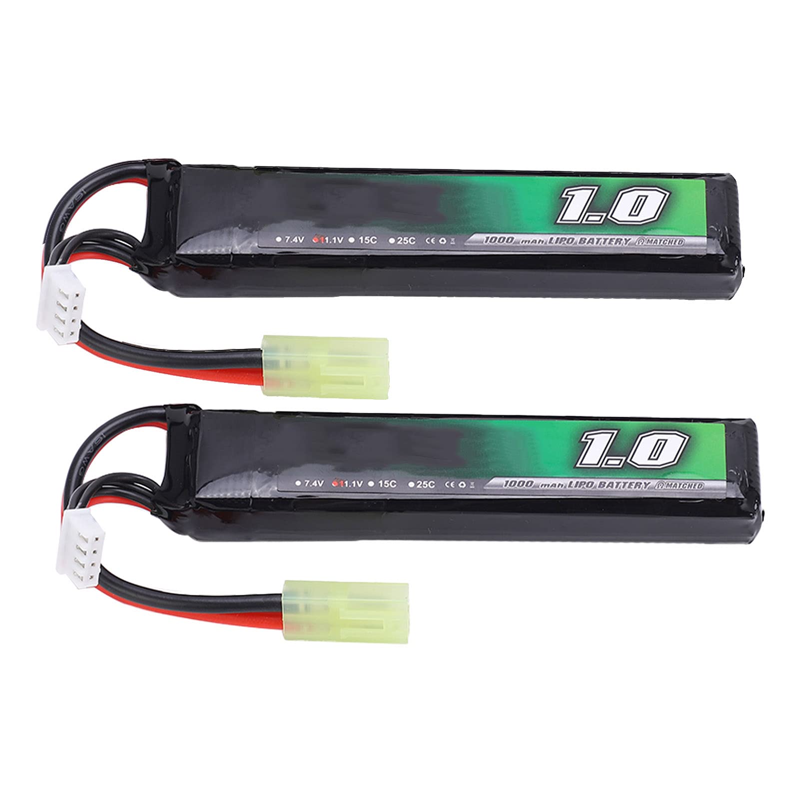 Acouto Paquete de Baterías Lipo de 2 Piezas de 11,1 V, 1000 Mah, 15 C con Celda de Unidad de Mini Enchufe para para Coche de Juguete RC y su Entretenimiento de Trabajo Capacidad de 11 1 V Tiempo