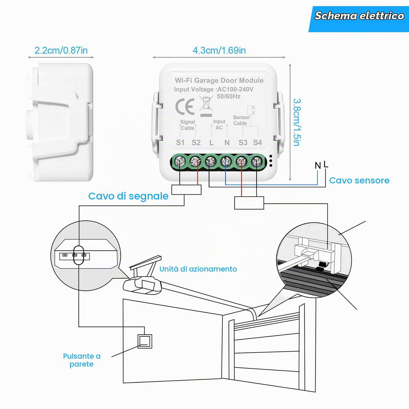 Apri Cancello Collegato Apriporta Garage Collegato WiFi Controllo App Tuya | Telecomando Intelligente Porta Compatibile con Alexa, Google Assistant Controllo Vocale (2)